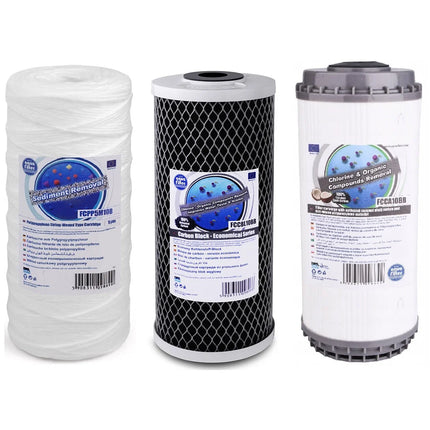 Aquafilter FCPP5M10B FCCBL10BB FCCA10B Big Blue 10" replacement cartridges set Filter Set Aquafilter   
