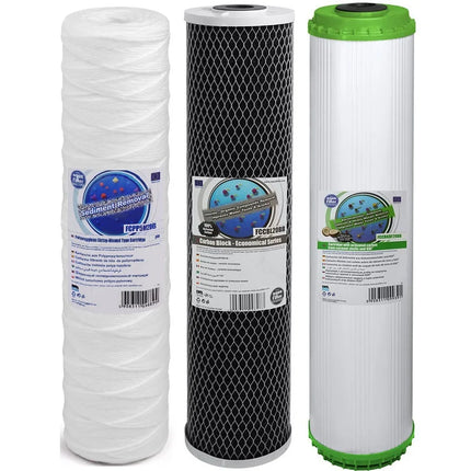Aquafilter FCPP5M20B FCCBL20BB FCCBKDF20B Big Blue 20" replacement cartridges set Filter Set Aquafilter   