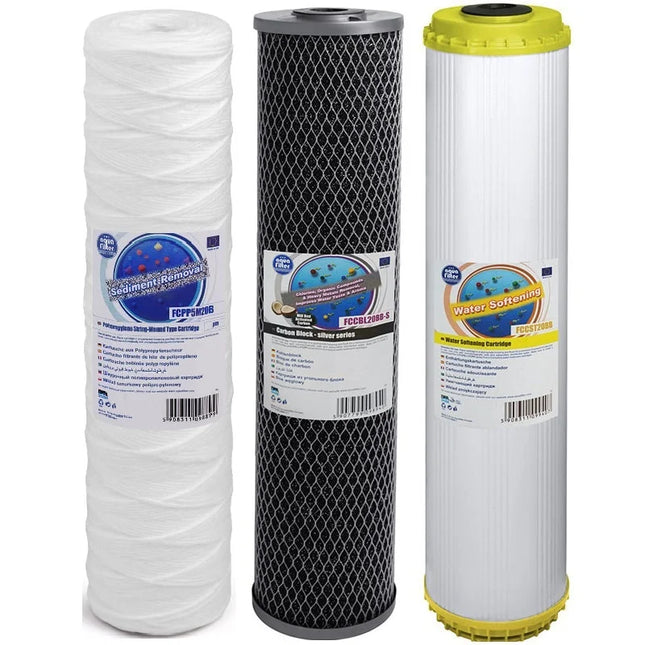 Aquafilter FCPP5M20B FCCBL20BB-S FCCST20B Big Blue 20" replacement cartridges set Filter Set Aquafilter   