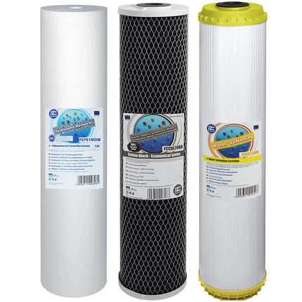 Aquafilter FCPS5M20B FCCBL20BB FCCST20B Big Blue 20" replacement cartridges set Filter Set Aquafilter   