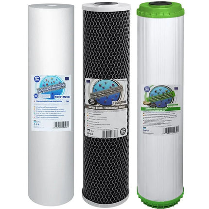 Aquafilter FCPS5M20B FCCBL20BB FCCBKDF20B Big Blue 20" replacement cartridges set Filter Set Aquafilter   