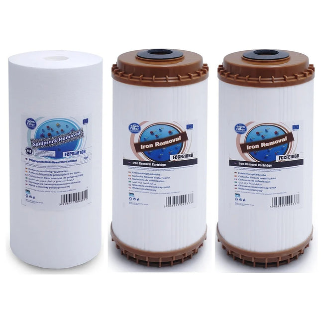 Aquafilter FCPS5M10B 2 x FCCFE10BB Big Blue 10" replacement cartridges set Filter Set Aquafilter   