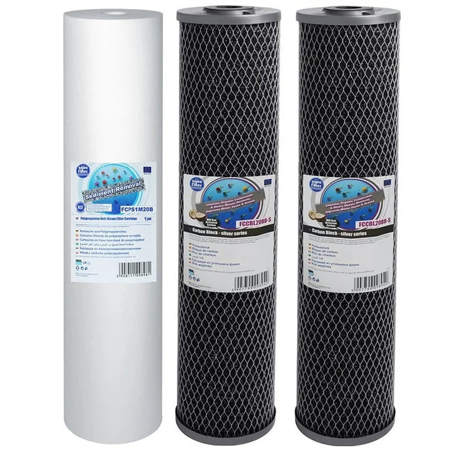 Aquafilter FCPS5M20B 2x FCCBL20BB-S Big Blue 20" replacement cartridges set Filter Set Aquafilter   