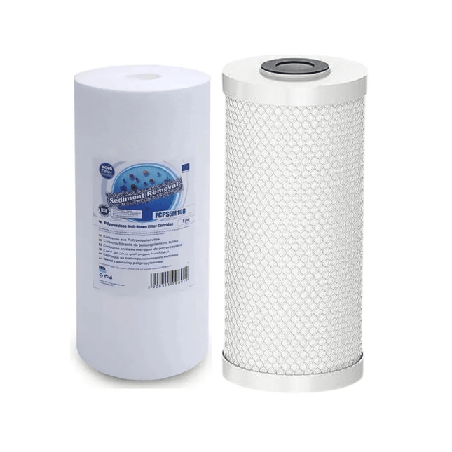Set of 2 Big Blue 10" declorinator replacement cartridges set - GroAqua