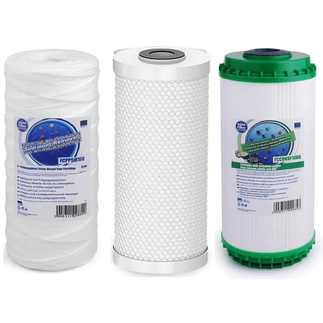 Set of 3 Big Blue 10" heavy metal reduction eplacement cartridges set - GroAqua