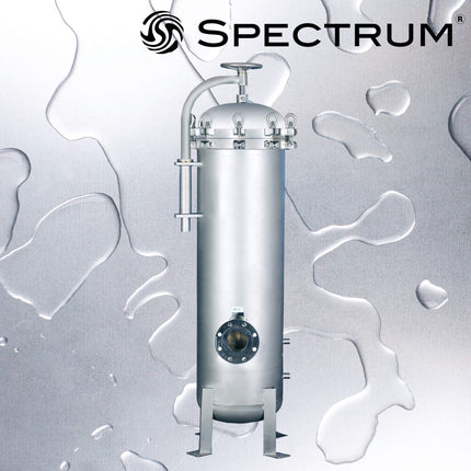 Spectrum INOX 21 X 40" Premier Filter Housing 4" DN100 with Gauges - GroAqua