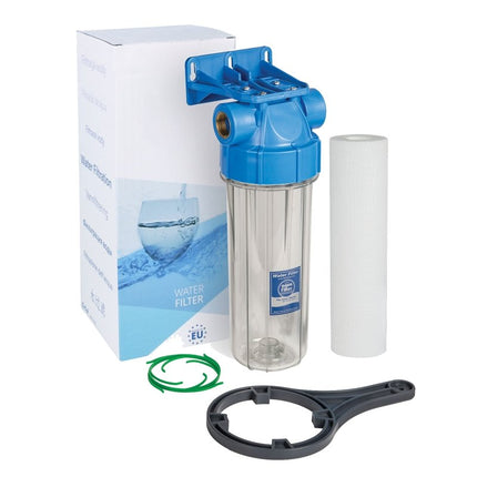 Aquafilter 10" Filter Housing c/w 1/2", 3/4", 1" Ports (FBA) Amazon Aquafilter 1/2"  