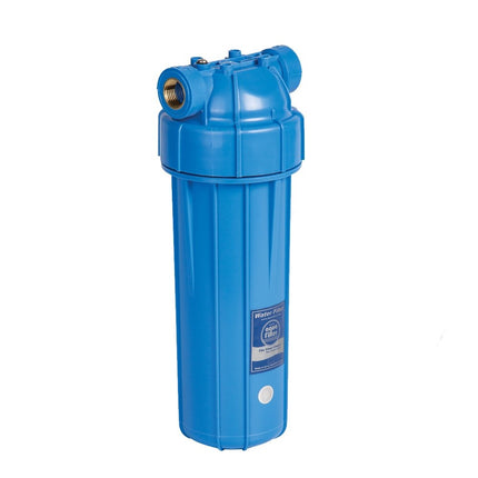 Aquafilter 10” in line filter housing with pressure relief valve and two o-rings, blue sump. - Sterner AquaTech UK