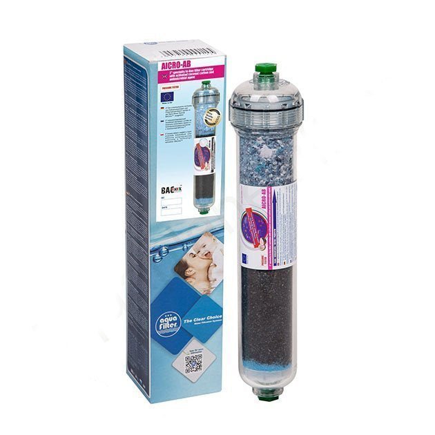 Aquafilter AICRO-AB 2″ x 10″ In-line Cartridge Coconut Shell Activated Carbon Carbon Cartridge Aquafilter