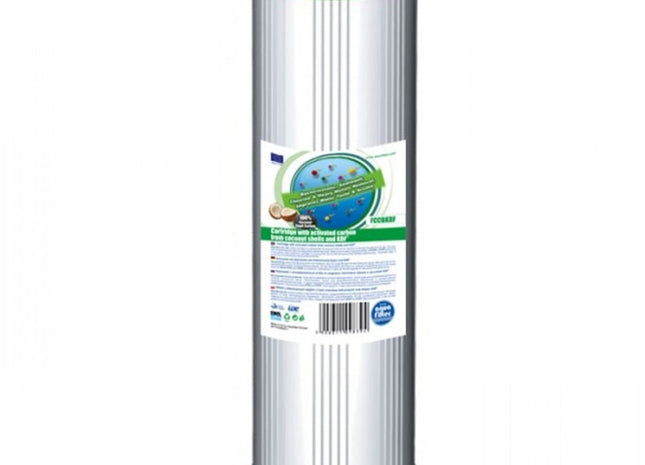 Aquafilter FCCBKDF 10" Coconut shell granulated activated carbon (GAC) with KDF - GroAqua