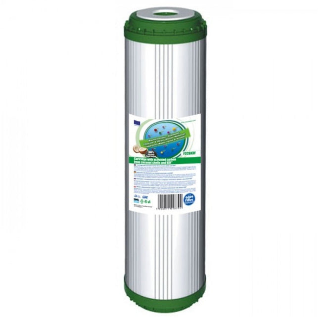 Aquafilter FCCBKDF 10" Coconut shell granulated activated carbon (GAC) with KDF Carbon Cartridge Aquafilter Default Title
