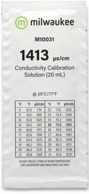 Milwaukee M10031B 1413 µS/cm Conductivity Calibration Solution Sachet Sachet Milwaukee   