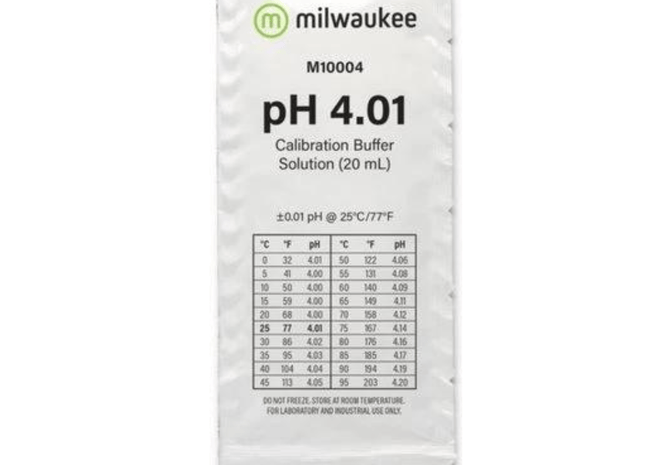 Milwaukee M10004B pH 4.01 Calibration Solution Sachet - GroAqua