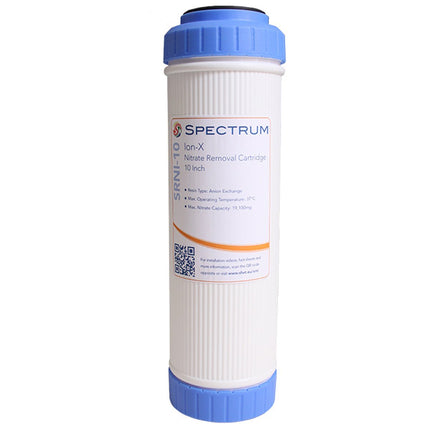 SPECTRUM ION-X Nitrate Removal Filter 10" for Large Diameter Resin Cartridge Spectrum   